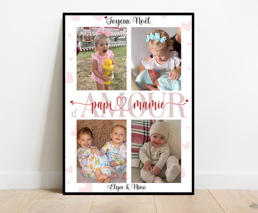 Affiche Joyeux Noël Mamie & Papi