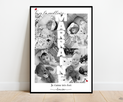Affiche Meilleure MARRAINE du monde