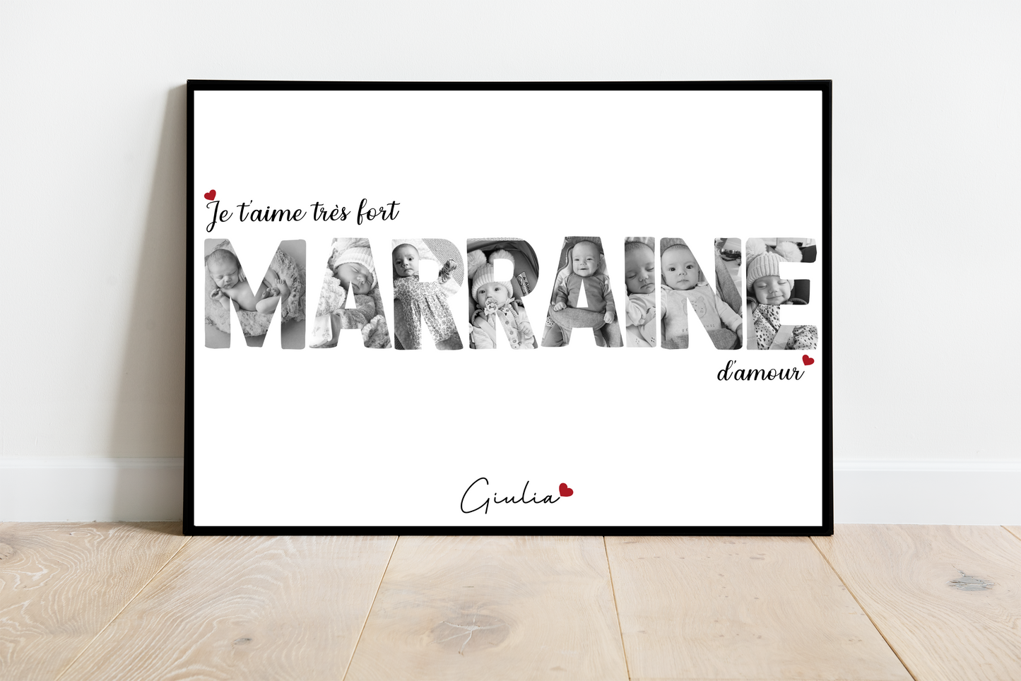 Affiche personnalisée Marraine