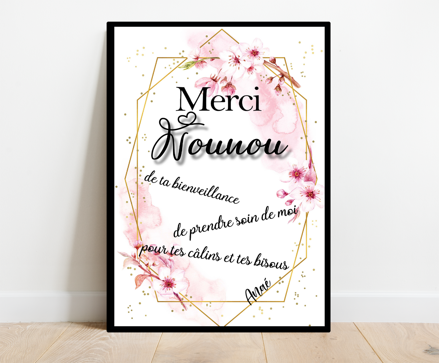 Affiche personnalisée - NOUNOU..• Cadre personnalisé