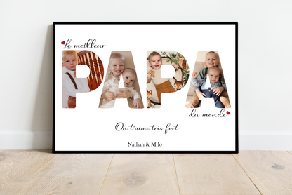 Le meilleur PAPA du monde - Affiche personnalisée