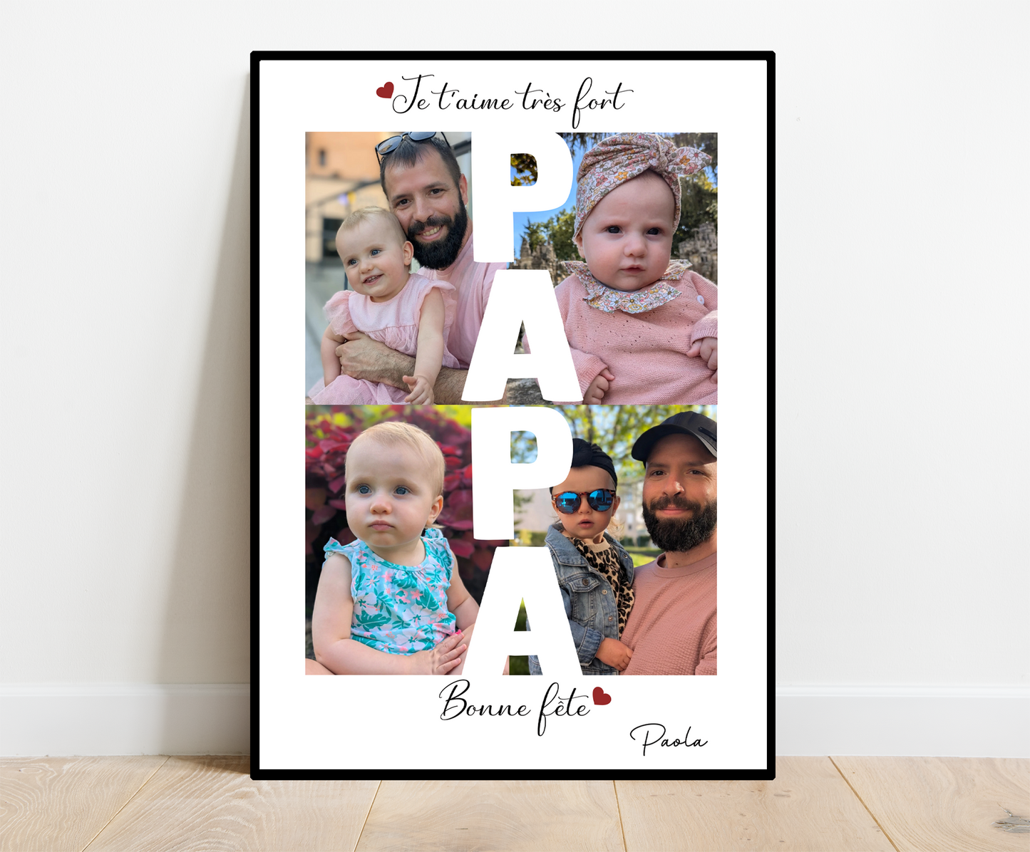 Affiche personnalisée - Papa • Cadre personnalisé