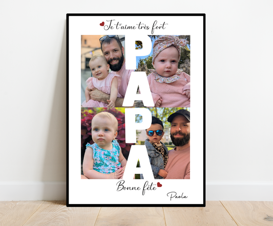 Affiche personnalisée - Papa • Cadre personnalisé