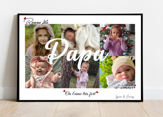 Affiche personnalisée - Papa • Cadre personnalisé