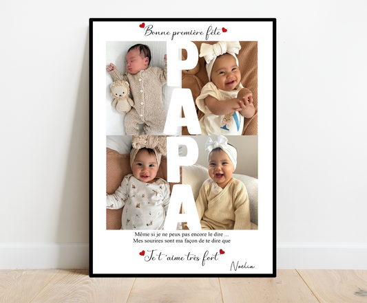 Affiche personnalisée - Papa • Cadre personnalisé