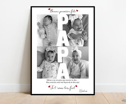 Affiche personnalisée - Papa • Cadre personnalisé