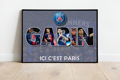 Affiche Football  ( équipe & joueur(s) de votre choix )