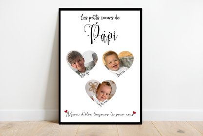 Affiche Les petits cœurs de Papi