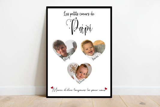 Affiche Les petits cœurs de Papi