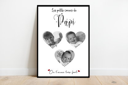 Affiche Les petits cœurs de Papi