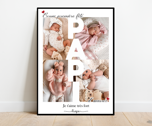 Affiche Bonne première fête papi