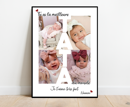 Tu es la meilleure TATA - Affiche personnalisée