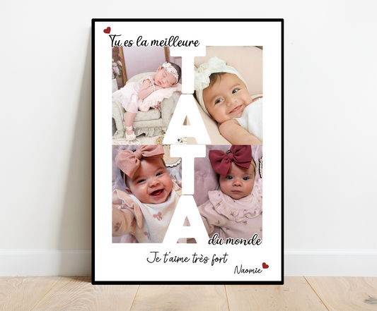 Tu es la meilleure TATA - Affiche personnalisée