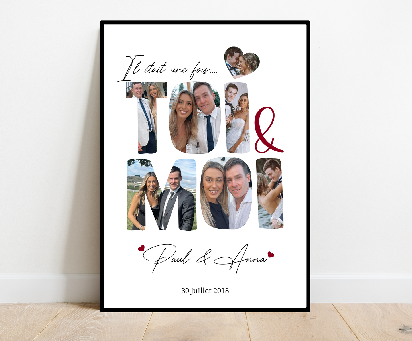 Il était une fois TOI& MOI - Affiche personnalisée