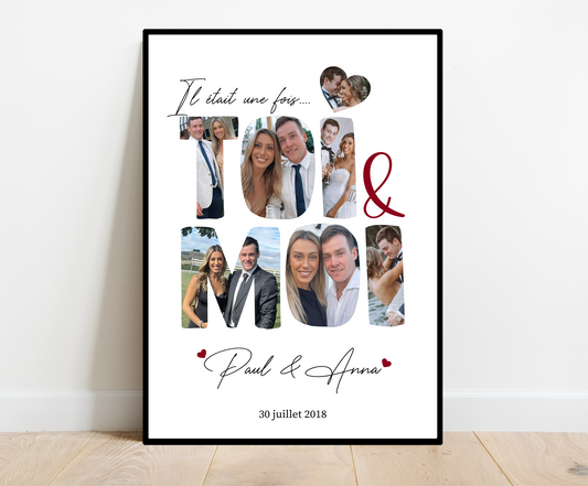Il était une fois TOI& MOI - Affiche personnalisée