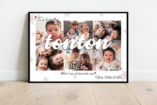 Affiche personnalisée - TONTON NOËL • Cadre personnalisé