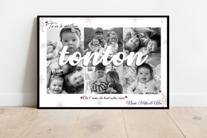 Affiche personnalisée - TONTON NOËL • Cadre personnalisé