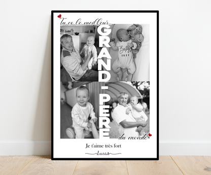 Affiche Tu es le meilleur Grand-père