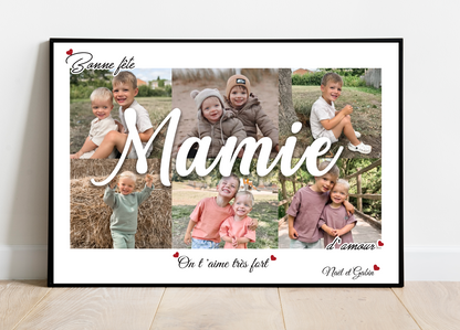Bonne  fête MAMIE - Affiche personnalisée