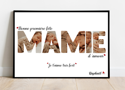 Bonne fête MAMIE - Affiche personnalisée