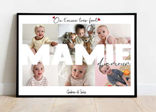 Affiche personnalisée Mamie