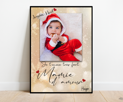 Affiche personnalisée Mamie Noël