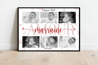 Affiche Joyeux Noël Marraine