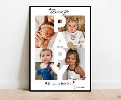 Affiche personnalisée - PAPY / PAPI  • Cadre personnalisé