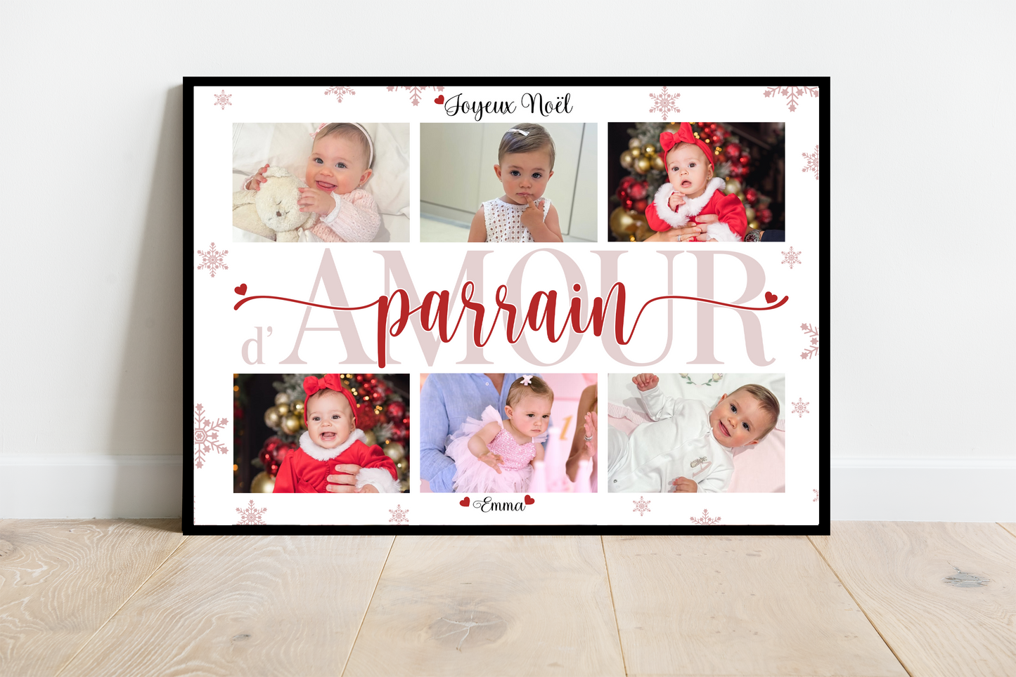 Affiche Joyeux Noël Parrain