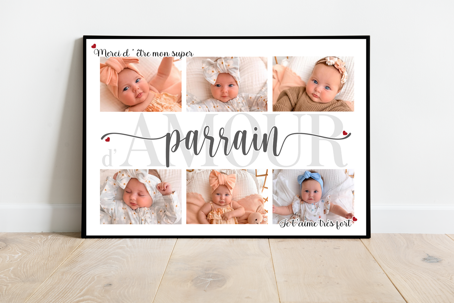 Affiche personnalisée -  PARRAIN • Cadre personnalisé