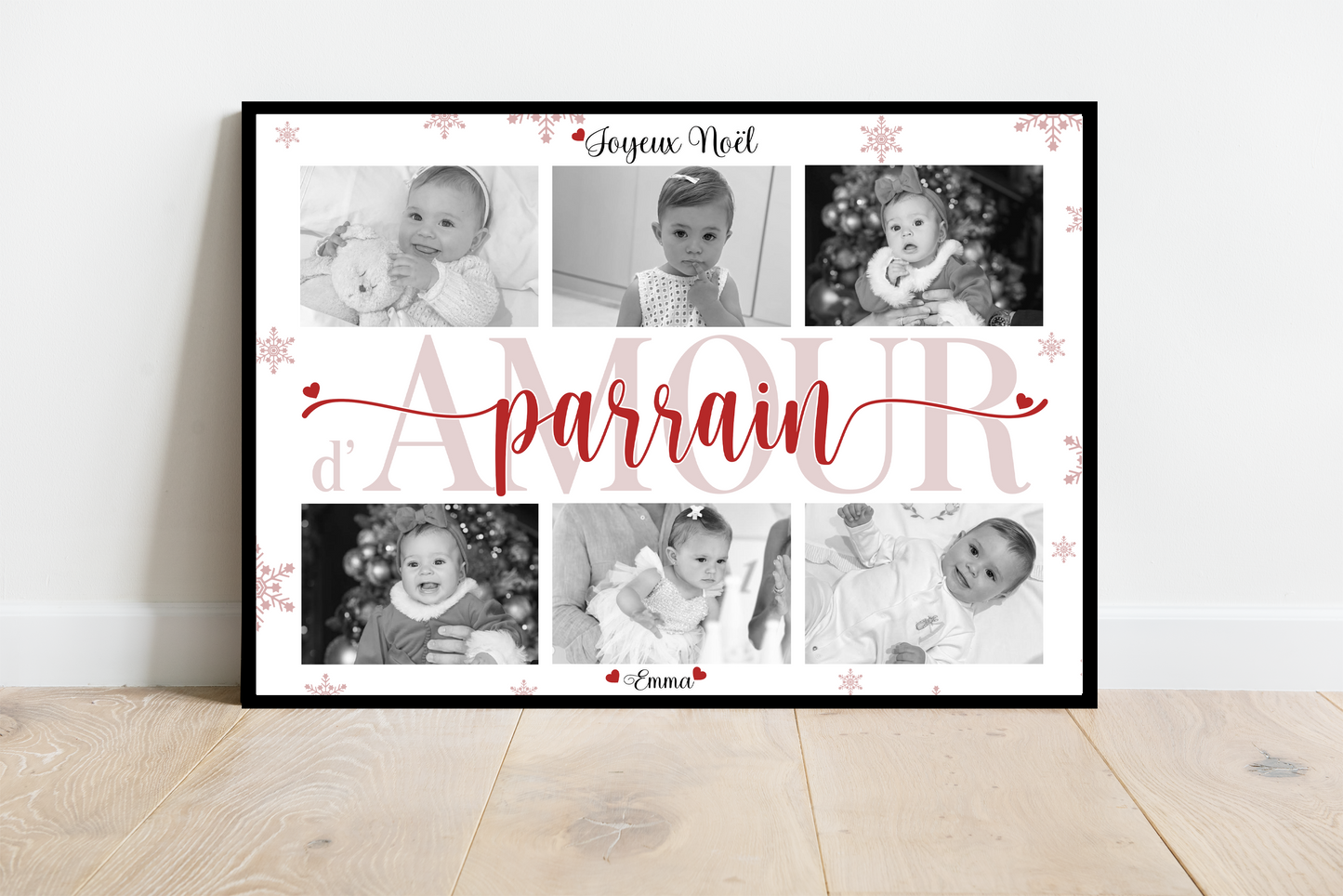 Affiche Joyeux Noël Parrain