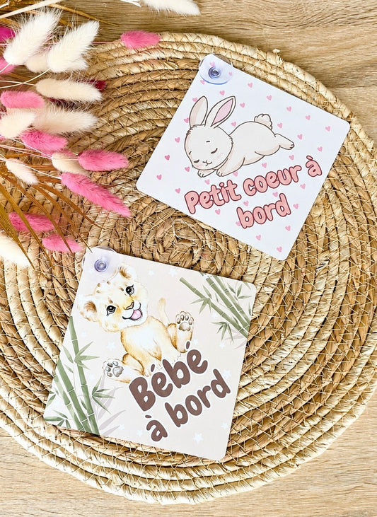 Plaque voiture " bébé à bord "
