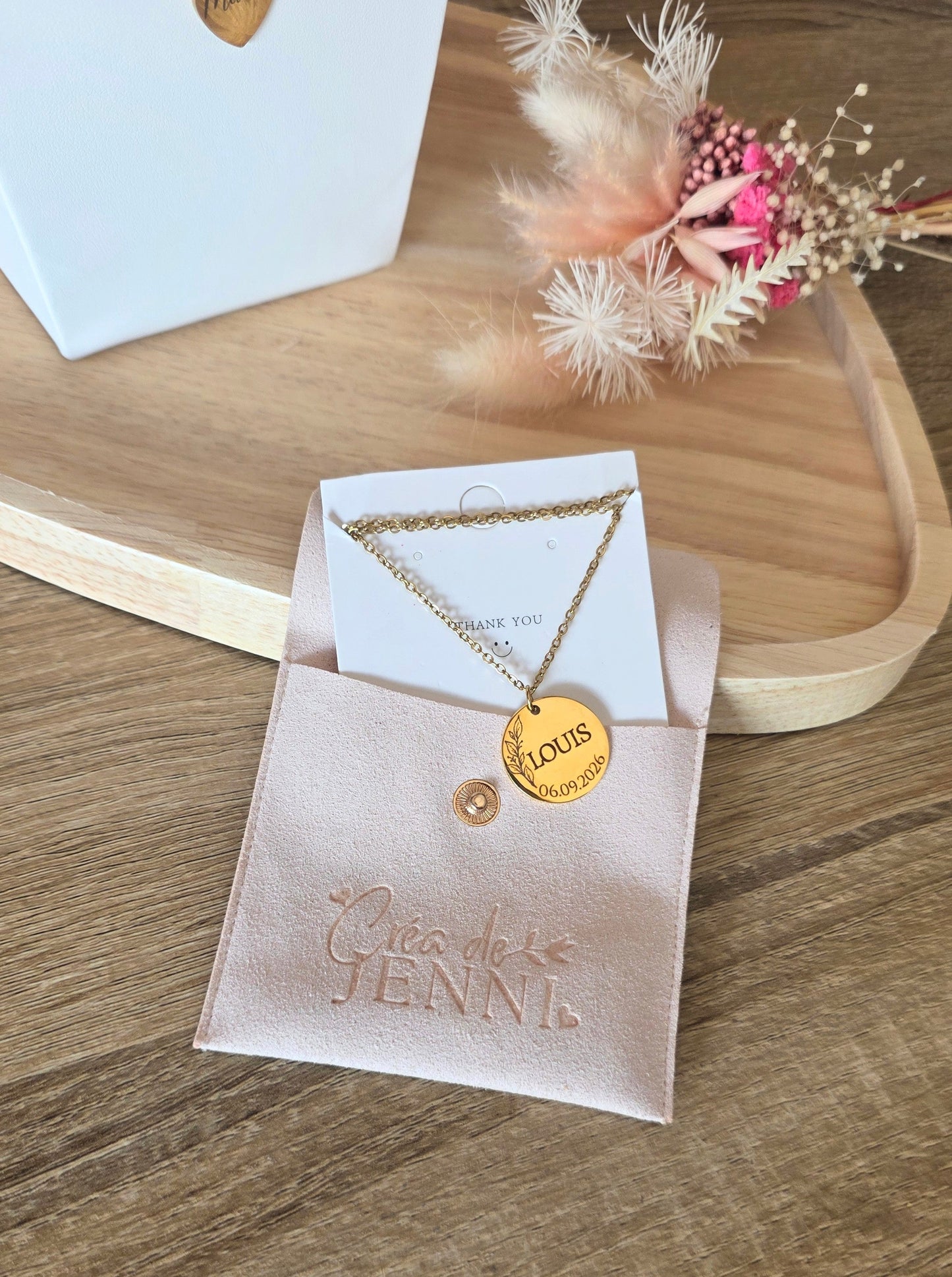 Collier médaillon personnalisé • Trésor de Vie