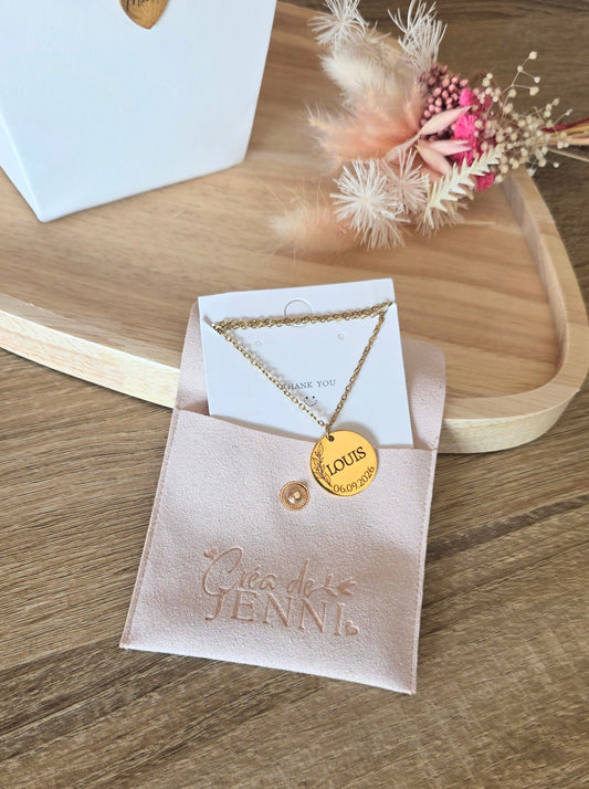 Collier médaillon personnalisé • Trésor de Vie