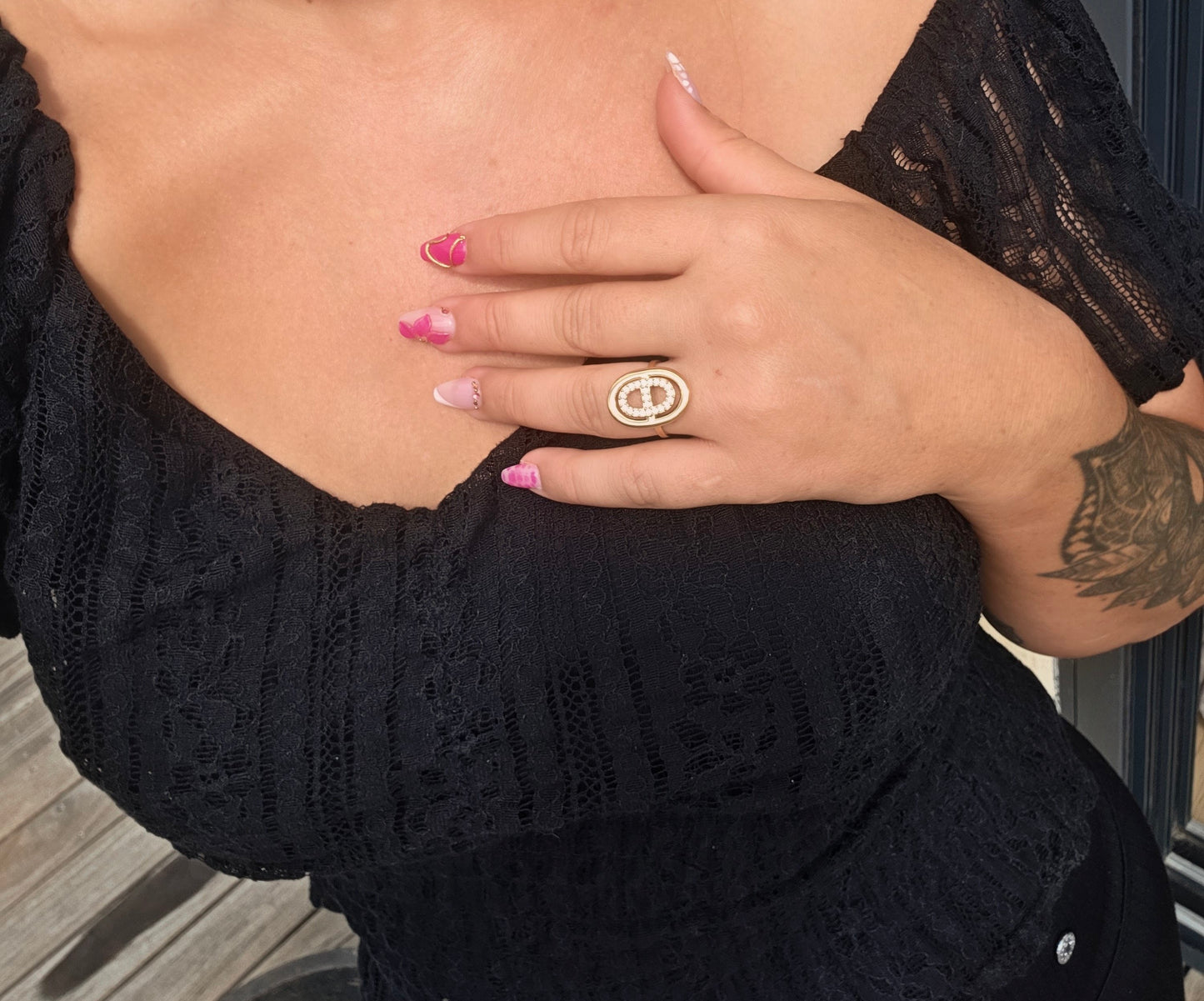 Acier Inoxydable • BAGUE CLARA ajustable