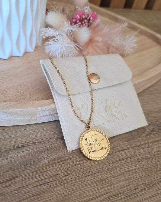 Collier médaillon personnalisé  • Acier Inoxydable