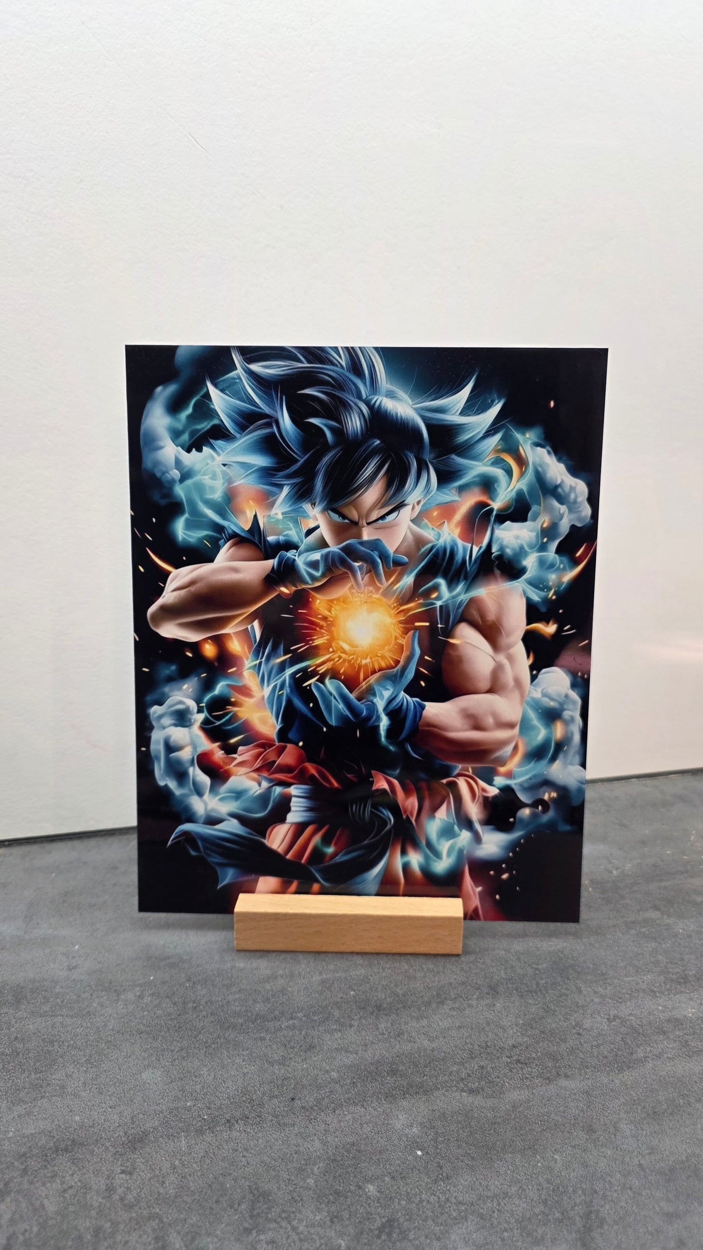 Plaque Métal Manga - Stitch - Pokémon... avec support en bois