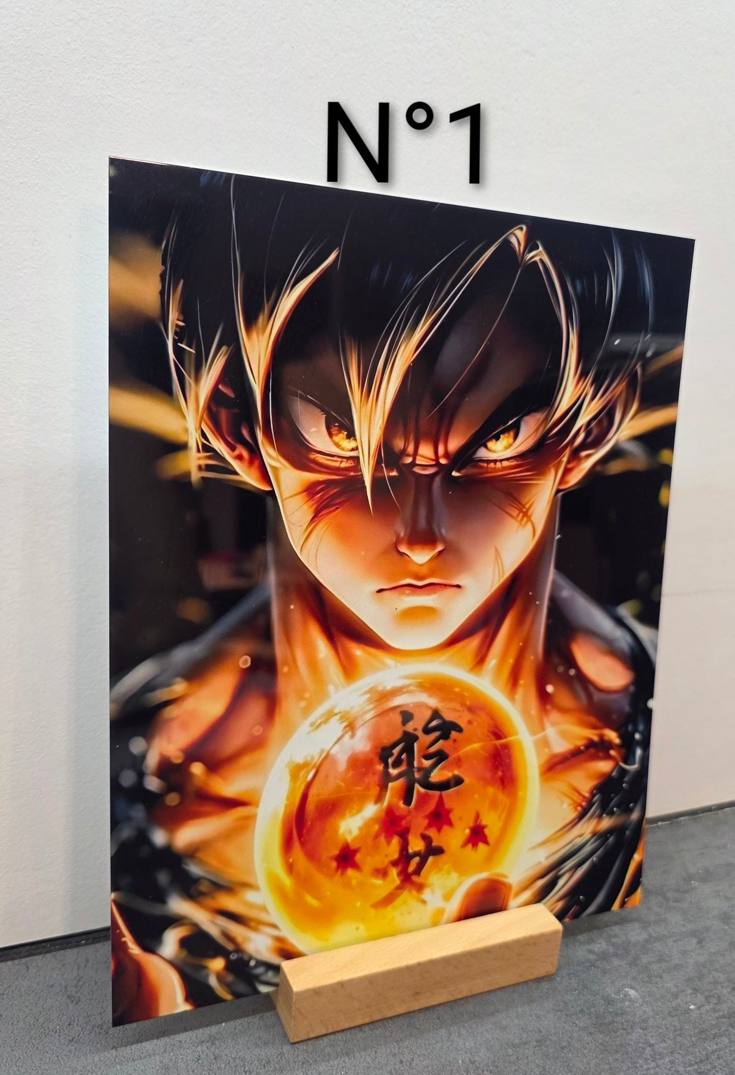 Plaque Métal Manga - Stitch - Pokémon... avec support en bois