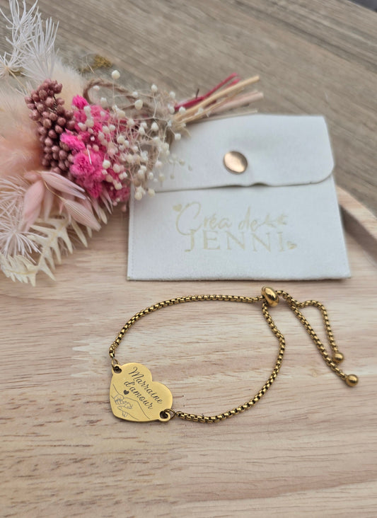 Bracelet Coeur d’amour • Acier inoxydable