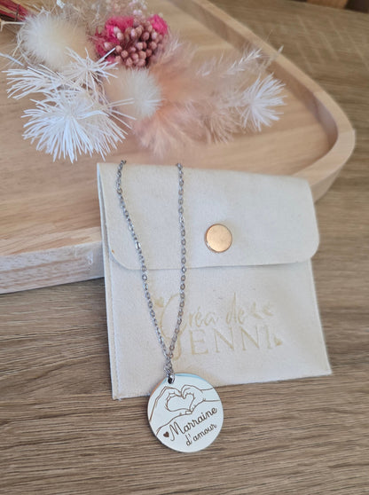 Collier médaillon personnalisé  • Acier Inoxydable