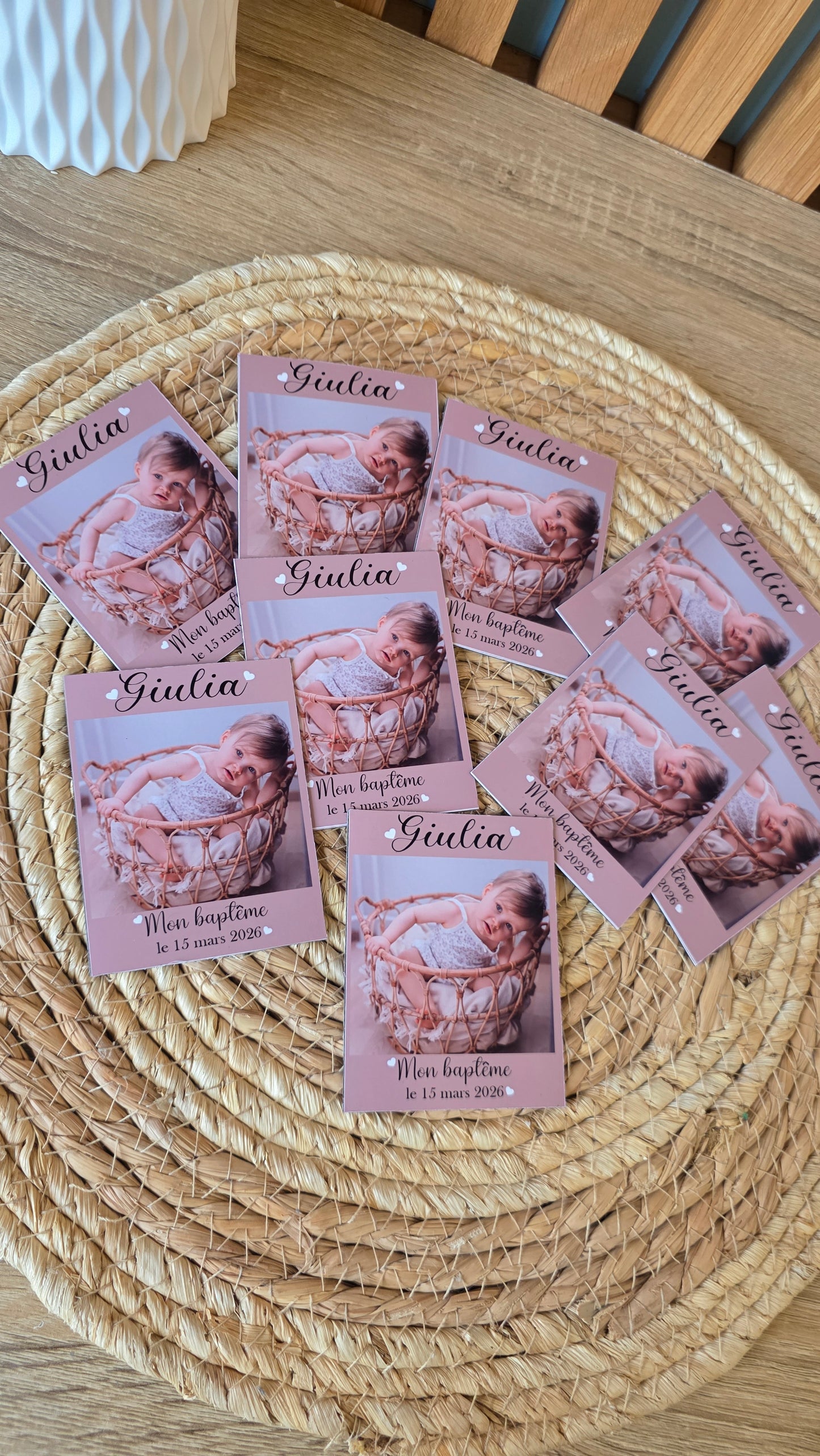 Magnet Baptême / Anniversaire Personnalisé