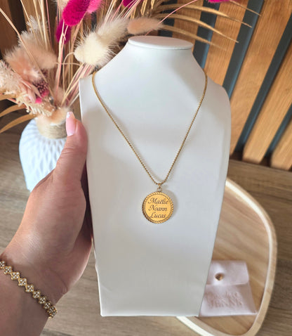 Collier médaillon personnalisé • Mon Précieux