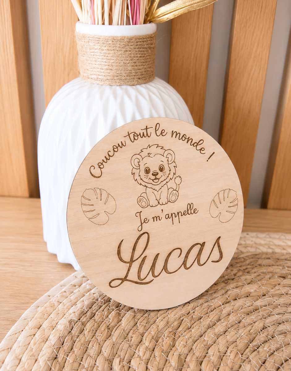 Plaque annonce naissance - prénom bébé
