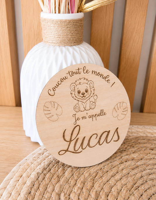 Plaque annonce naissance - prénom bébé